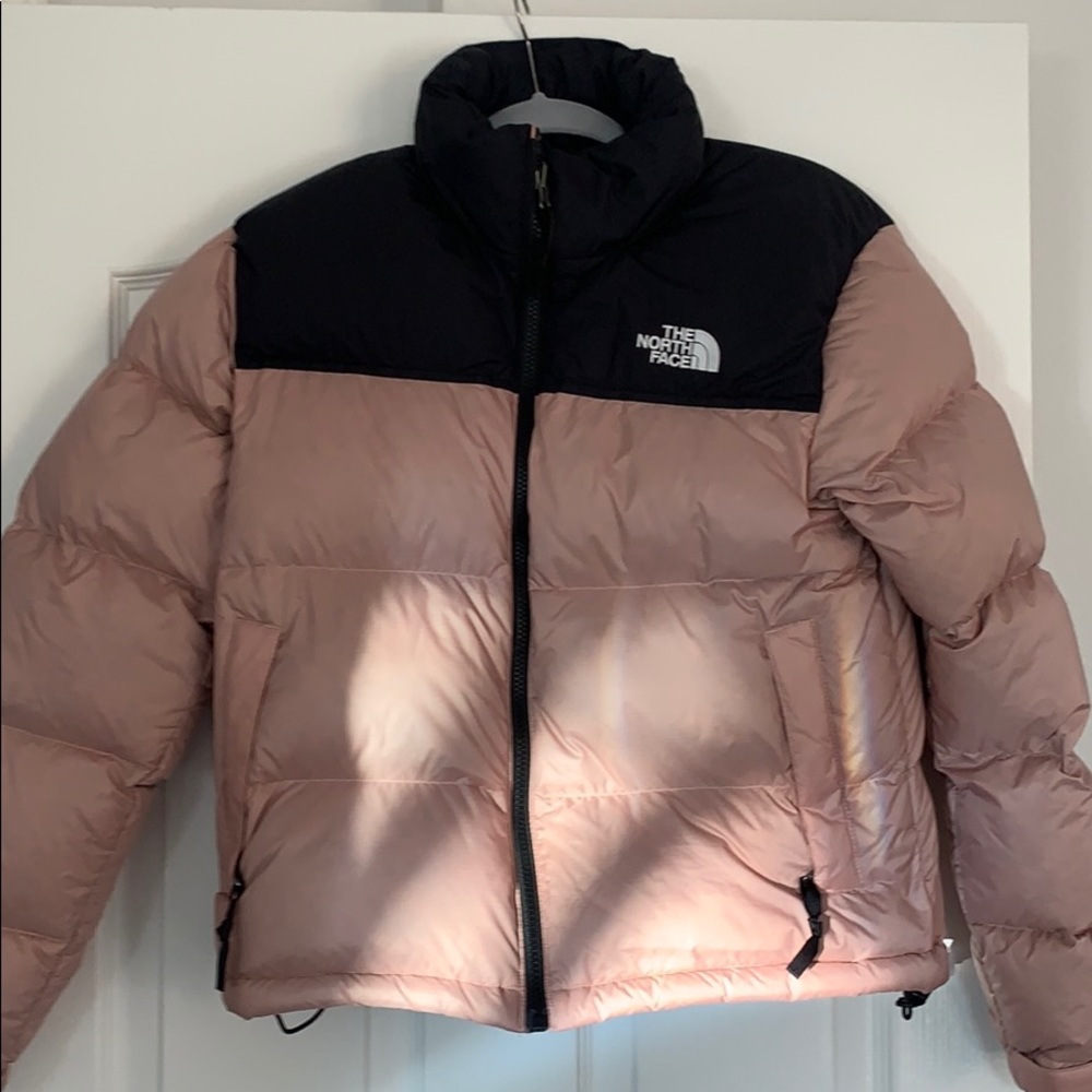 The North Face retro nuptse jacket rose gold